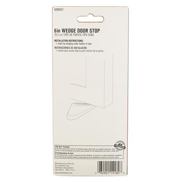 Ace 6 in. L Rubber Gray Wedge Door Stop Mounts to floor 0 in.