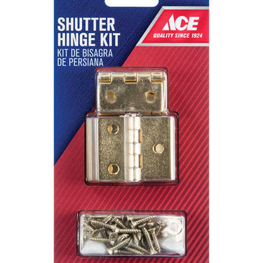 Ace 1.5 in. L Bright Brass Shutter Hinge 2 pk