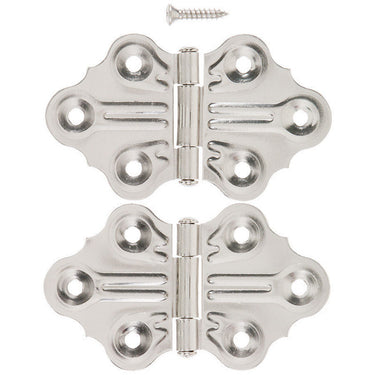 Ace 1.4 in. W X 1-1/4 in. L Nickel Steel Cabinet Hinge 2 pk