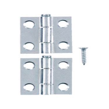 Ace 2.750 in. W X 1 in. L Chrome Silver Steel Narrow Hinge 2 pk