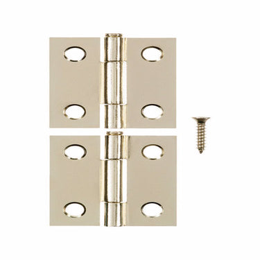 Ace 2.750 in. W X 1-1/2 in. L Bright Brass Gold Brass Narrow Hinge 2 pk