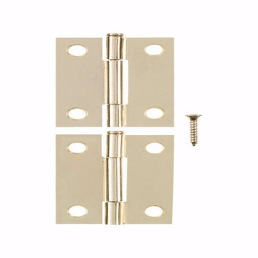 Ace 2.75 in. W X 2 in. L Bright Brass Gold Brass Narrow Hinge 2 pk