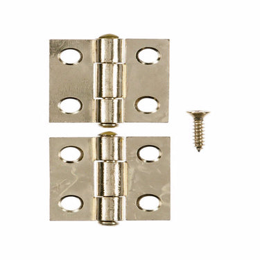 Ace 2.75 in. W X 1 in. L Bright Brass Brass Narrow Hinge 2 pk