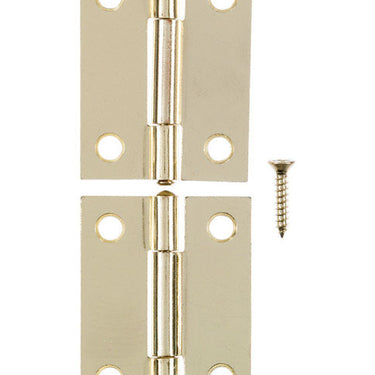 Ace 2.75 in. W X 2 in. L Bright Brass Brass Narrow Hinge 2 pk
