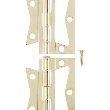 Ace 2.75 in. W X 2-1/2 in. L Bright Brass Brass Non-Mortise Hinge 2 pk