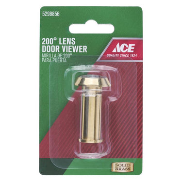 Ace 0.54 in. D 200 deg Bright Brass Door Viewer