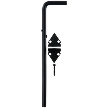 Ace 12 in. L Black Zinc Cane Bolt 1 pk