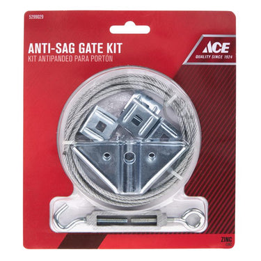 Ace 7.5 in. L Silver Steel Anti-Sag Gate Kit 1 pk