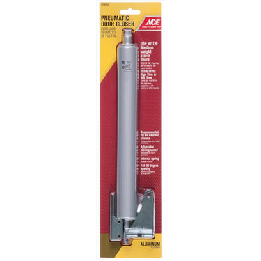 Ace Silver Aluminum Pneumatic Screen/Storm Door Closer