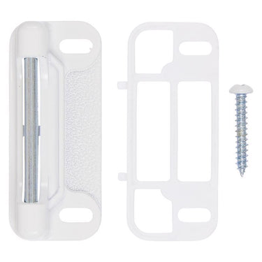 Ace 2-5/8 in. D X 2-5/8 in. L White Steel Screen/Storm Door Strike 1 pk