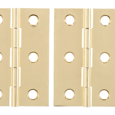 Ace 2-1/2 in. W X 1-3/4 in. L Polished Brass Brass Broad Hinge 2 pk