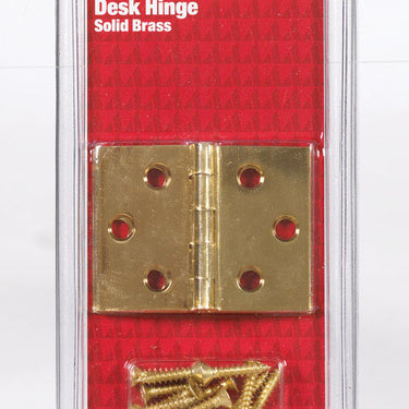 Ace 2.75 in. W X 1-1/2 in. L Polished Brass Brass Desk Hinge 2 pk