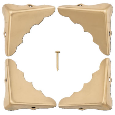 Ace Polished Brass Decorative Corner 0.6 in. 1.25 in. 4 pk