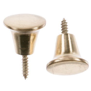 Ace Decorative Round Furniture Knob 5/8 in. D 1 in. Brass 2 pk