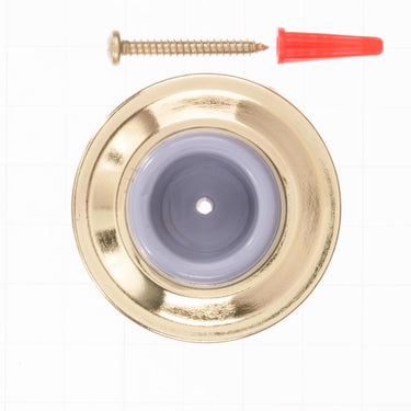 Ace 2-5/16 in. W Solid Brass w/Rubber Stop Bright Gold Wall Door Stop Mounts to door and wall 2-5/16