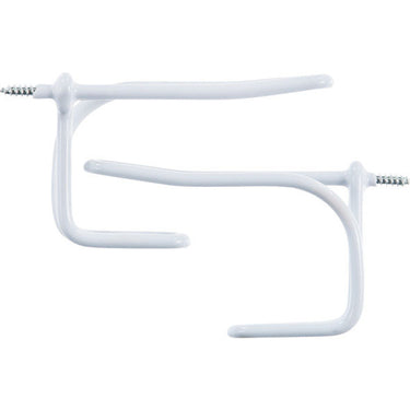 Ace 3-1/4 in. L Vinyl Coated White Metal Medium Coat and Hat Garment Hook 35 lb. cap. 2 pk
