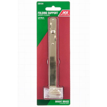 Ace Bright Brass Folding Support Mount 9/16 in. 6.5 in. 1 pk
