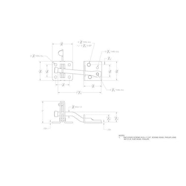 Ace 4 in. H X 2.25 in. W Zinc Adjustable Gate Latch