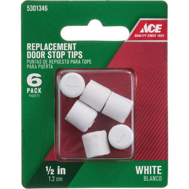 Ace 1/2 in. W Rubber White Door Stop Tip Over the door clip 1.5 in.