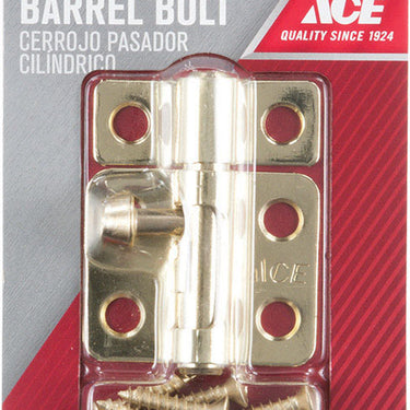 Ace 0.62 in. L Brass Barrel Bolt 1 pk
