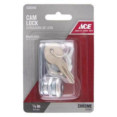 Ace Chrome Silver Brass Cam Lock