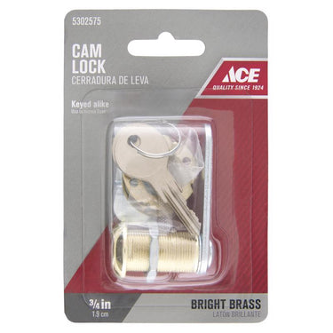 Ace Bright Brass Silver Brass Cam Lock