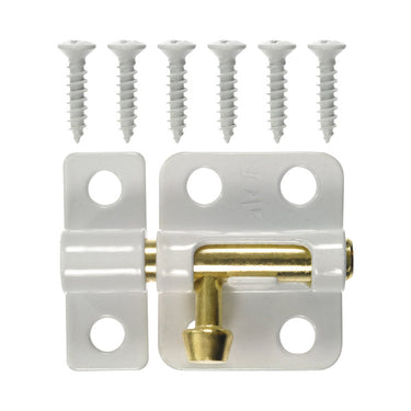 Ace 0.62 in. L White Steel Barrel Bolt 1 pk