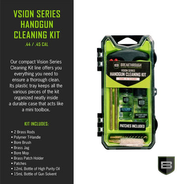 Breakthrough Clean Technologies Vision Series Pistol Cleaning Kit, .44 & .45 Caliber