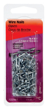 HILLMAN 3/4 in. Wire Electro-Galvanized Steel Nail Flat Head