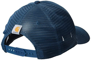 Carhartt Canvas Mesh-Back Logo Graphic Cap (Night Blue)