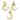 Ace Small Polished Brass Green Brass 1.9375 in. L Cup Hook 25 lb 3 pk