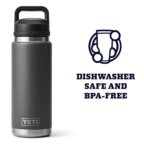 Load image into Gallery viewer, Yeti Rambler 26oz Water Bottle with Chug Cap Charcoal
