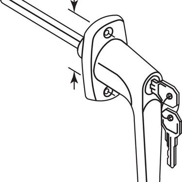 Prime-Line 5.75 in. W X 2-7/8 in. L Diecast L Handle