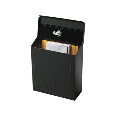 Architectural Mailboxes Townhouse Classic Galvanized Steel Wall Mount Black Mailbox