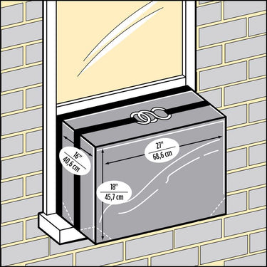 M-D Building Products 16 in. H X 27 in. W Rectangle Outdoor Window Air Conditioner Cover