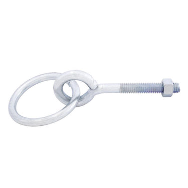 Ace Small Zinc-Plated Silver Steel 3-5/8 in. L Hitching Ring W/Eyebolt and Nut 350 lb 1 pk