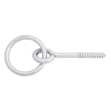 Hampton Large Zinc-Plated Silver Steel 3-5/8 in. L Rings w/Screw Eyes 350 lb 1 pk