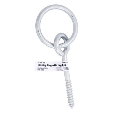 Hampton Large Zinc-Plated Silver Steel 3-5/8 in. L Rings w/Screw Eyes 350 lb 1 pk