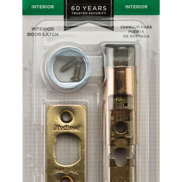 Kwikset Bright Brass Gold Steel Door Latch 1 pk