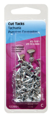 HILLMAN No. 18 X 7/8 in. L Galvanized Silver Steel Cut Tacks 1 pk