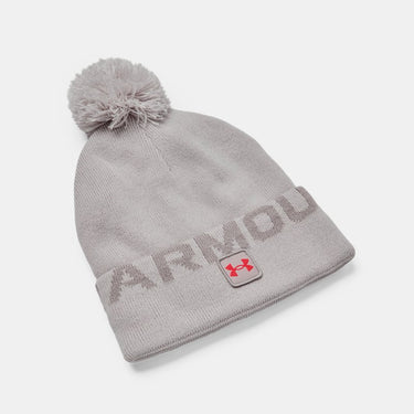 Under Armour Halftime Fleece Pom Beanie (Ghost Grey)