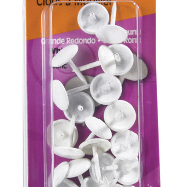 HILLMAN Large Brass-Plated White Brass Furniture Nails 25 pk