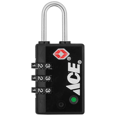 Ace 1-1/2 in. H X 1-1/8 in. W X 1/2 in. L Die-Cast Zinc 3-Dial Combination Luggage Lock