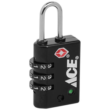 Ace 1-1/2 in. H X 1-1/8 in. W X 1/2 in. L Die-Cast Zinc 3-Dial Combination Luggage Lock
