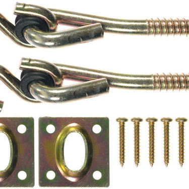 Ace Small Chrome Silver Steel 4 in. L Swing Hook Kit 225 lb 2 pk