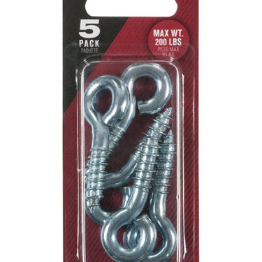 Ace 9/32 in. D X 1-15/16 in. L Zinc-Plated Steel Screw Eye 200 lb. cap. 5 pk