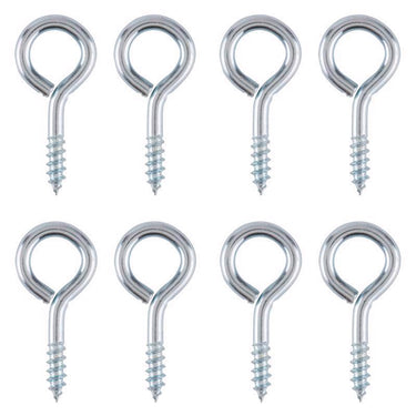 Ace 5/32 in. D X 1-7/16 in. L Zinc-Plated Steel Screw Eye 45 lb. cap. 8 pk