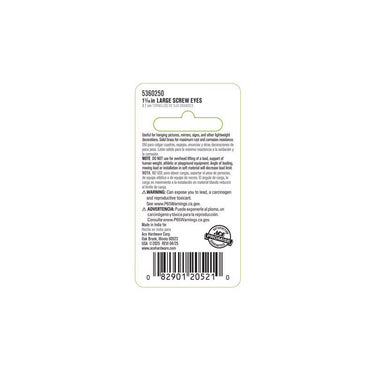 Ace 5/32 in. D X 1-7/16 in. L Polished Brass Screw Eye 30 lb. cap. 3 pk