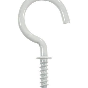 Ace Small White Steel 1.3125 in. L Cup Hook 15 lb 75 pk