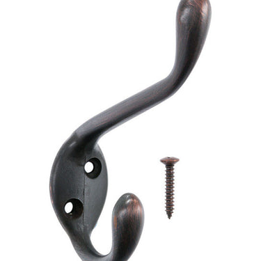 Ace 3-1/2 in. L Oil Rubbed Bronze Brown Metal Medium Garment Hook 1 pk
